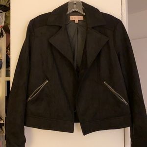 Philosophy suede jacket in small - black